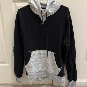 Lucky brand black and grey hooded sweatshirt. Size medium